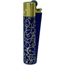 CLİPPER Clipper Blue Pattern Metal Çakmak - Lacivert