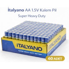 Uravas Store Italyano Aa 1.5V Kalem Pil 60 Adet Super Heavy Duty 15 Paket
