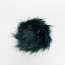 Uravas Store Loren Kırçıllı Koyu Yeşil Tüylü Ponpon