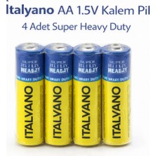 Uravas Store Italyano Aa 1.5V Kalem Pil 4 Adet Super Heavy Duty 1 Paket