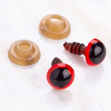 Uravas Store Loren 8 mm Kırmızı 5 Çift Amigurumi Göz