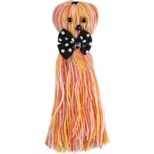 Uravas Store® Ahtapot Şekilli Zilli ve Ipli Rengarenk Püsküllü Sevimli Kedioyuncağı