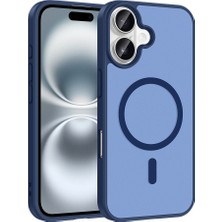 Heptek İletişim Apple iPhone 17 Kılıf M-Safe Manyetik Şarj Uyumlu Mat Yarı Şeffaf Darbe Emici Kapak (Babet)