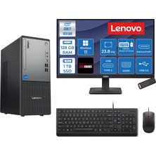 Lenovo Thinkcentre Neo 50T Gen 5  Intel® Core™ İ7-14700 128GB Ddr5 1tb SSD 4GB/RX550 WIN11HOME +23.8 Monitör Mini Tower Masaüstü Bilgisayar 2312UD001UTR27H38+ZETTAUSBBELLEK
