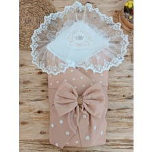 Uravas Store Yenidoğan Papatya Desenli Trilüks Unisex Kundak Bebek Battaniyesi