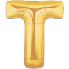 Uravas Store T Harf Folyo Balon Altın Renk 40 Inç
