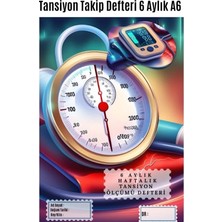 Uravas Store Tansiyon Ölçüm Takip Çizelgesi Defteri A Kalite Özel Tasarım 6 Aylık A6 Boyut