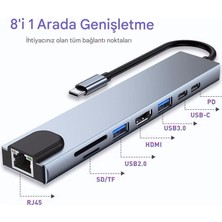 Uravas Store Macbook ve Laptop Uyumlu Çok Fonksiyonlu Usb-C Dönüştürücü - Alüminyum Gövdeli Hub