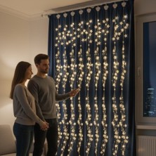 Uravas Store Saçaklı 3*3 Metre Yıldız Boncuklu Dekor LED USB Ev, Oda ve Organizasyon Dekoru Hakkında Ürün Açıkla