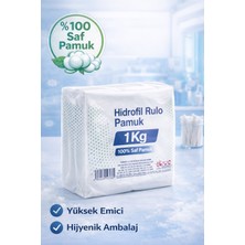 Uravas Store Hidrofil Rulo Pamuk 1 kg Saf Pamuk Yüksek Emici Medikal ve Kozmetik Kullanım 1 Adet