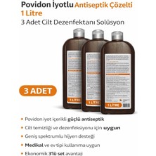 Uravas Store Povidon Iyotlu Baticonal Antiseptik Çözelti 1 Litre x 3 Adet Cilt Dezenfektanı Solüsyon