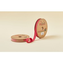 Uravas Store Biye Koton Katlı D34 Koyu Kırmızı 2 cm 25 Metre %65 Koton %35 Polyester