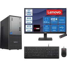 Lenovo Thinkcentre Neo 50T Gen 5  Intel® Core™ İ7-14700 128GB Ddr5 512GB SSD 4GB/RX550 Freedos +23.8 Monitör Mini Tower Masaüstü Bilgisayar 2312UD001UTR27F37+ZETTAUSBBELLEK