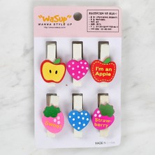 Uravas Store Loren Dekoratif Kalp ve Meyve Desenli Mandal 6'lı