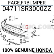 TŞT Honda Civic Ön Tampon Hatcback 1993--1995 (Oem No:  04711SR3000ZZ)