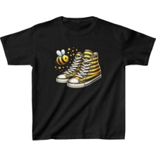 Velmora Fashion Baskılı T-Shirt - Siyah -