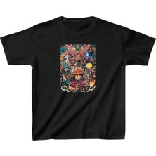 Velmora Fashion Baskılı T-Shirt - Siyah -