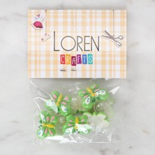 Uravas Store Loren Crafts Yeşil 8'li Düğme - 3019