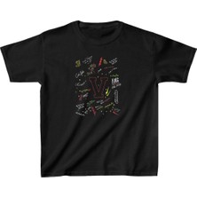 Velmora Fashion Baskılı T-Shirt - Siyah -