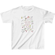 Velmora Fashion Çocuk Baskılı T-Shirt - Beyaz