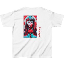 Velmora Fashion Çocuk Baskılı T-Shirt - Beyaz