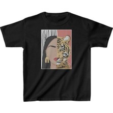 Velmora Fashion Baskılı T-Shirt - Siyah -