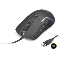 Elektronikçim Mouse Optik 1200–2400 Dpi USB Rgb - Siyah GM170B/LA