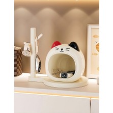 Adefco Kedi Figürlü Anahtarlık ve Aksesuar Düzenleyici Raf Askılı Organizer Stand