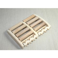 Uravas Store Ahşap Ayak Masaj Aleti - 27 x 18 cm Doğal Ahşap Akupunktur Masaj Standı