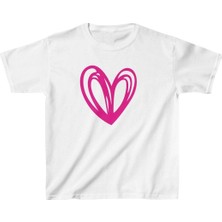 Velmora Fashion Çocuk Baskılı T-Shirt - Beyaz