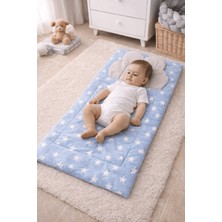 Jaju Baby Mavi Yıldız Desenli Bebek Alt Açma Minderi 45×75 cm – Yumuşak & Konforlu