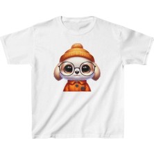 Velmora Fashion Çocuk Baskılı T-Shirt - Beyaz