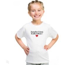 Velmora Fashion Çocuk Baskılı T-Shirt - Beyaz