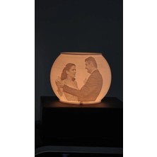 MORFEM3D Özelleştirilebilir Hediyelik Litofan Küre Lamba