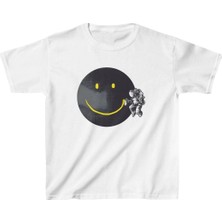 Velmora Fashion Çocuk Baskılı T-Shirt - Beyaz