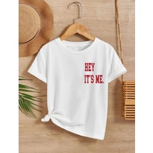 Velmora Fashion Çocuk   Baskılı T-Shirt - Beyaz