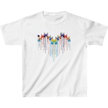 Velmora Fashion Çocuk   Baskılı T-Shirt - Beyaz