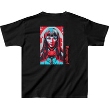 Velmora Fashion Baskılı T-Shirt - Siyah -