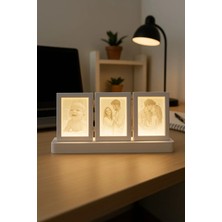 MORFEM3D Modüler Aydınlatmalı Litofan Çerçeve - Beyaz - Beyaz Işık - Kişiye Özel Işıklı Fotoğraf Tasarımı