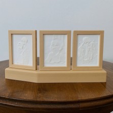 MORFEM3D Modüler Aydınlatmalı Litofan Çerçeve - Ahşap - Beyaz Işık - Kişiye Özel Işıklı Fotoğraf Tasarımı