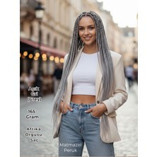 Afrika Örgüsü ve Rasta Için Fiber Sentetik Saç 165 Gram Açık Gri-Grey