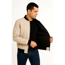 Velmora Fashion Bomber Mont Ceket - Bej -