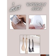 Keskon 4 Lü Kancalı Şeffaf Yapışkanlı Duvar Askısı (Toplam 4 Adet) – Güçlü Tutuşlu Kendinden Yapışkanlı Kanca