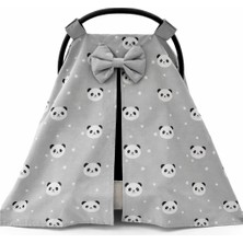 Jaju Baby Gri Panda Tasarım Puset Örtüsü