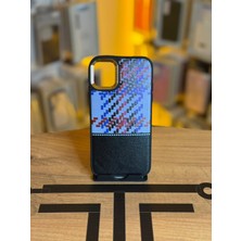 Avcı Teknoloji Market iPhone 11 Uyumlu Piksel Desenli ve Deri Detaylı Premium Stil Kılıf