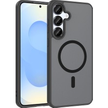 Maks Technology Galaxy S25 Plus Kılıf M-Safe Şarj Özellikli Mkst Babet Kapak - Siyah