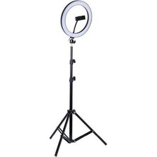 Selfie LED Işık 10INÇ Youtube,makyaj,kuaför 26CM-2M Stand