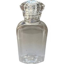 Omeyva Doldurulabilir Plastik Şeffaf Kapaklı Tıpalı Kolonya Şişesi - 50 Ml. - 9 Cm. - 1 Adet