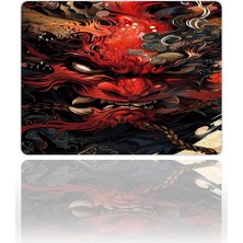 Urzuva Inferno Dragon Gaming Oyuncu Xxl Mouse Pad Kaydırmaz Dikişli Mousepad 40X30X3MM Dikişli Model