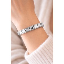 Uravas Store Kişiye Özel O Harfli Çelik Bileklik – Italyan Charm Model, Ayarlanabilir Bilezik